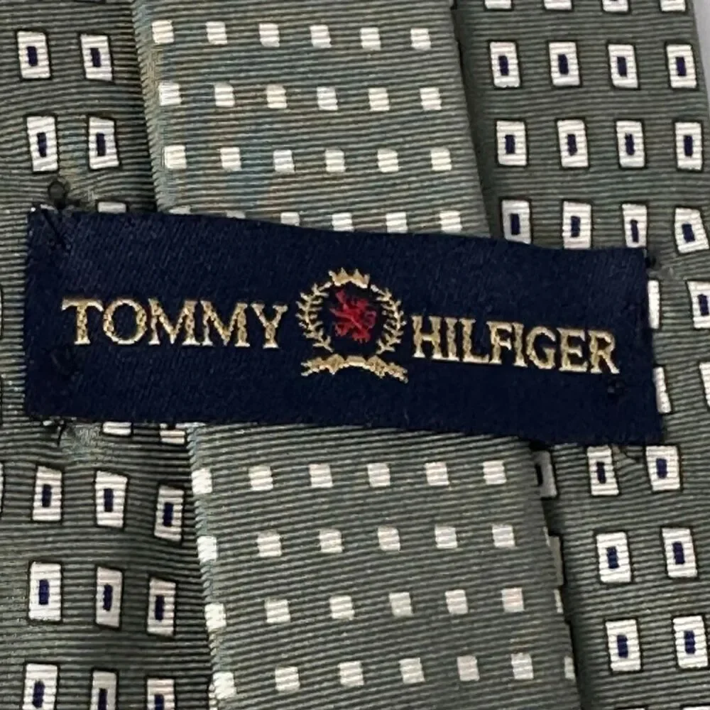 Tommy Hilfiger Green Silk Neck Tie